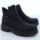 3. Women’s Black Leather Ankle Boots with Elastic Gussets, Rieker Y3163-00