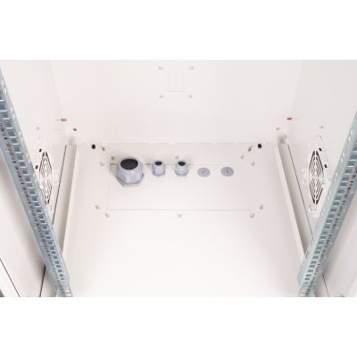 9. Digitus 19" 16U 600x600 wall-mounted network cabinet, solid door, gray, undivided, assembled, IP55, 100kg
