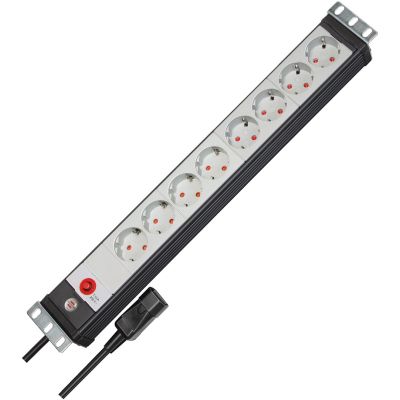 2. Brennenstuhl Premium-Line power strip 19 inch Steckdosenleiste 8-fach, Juodas/Lichtgrau, 3m