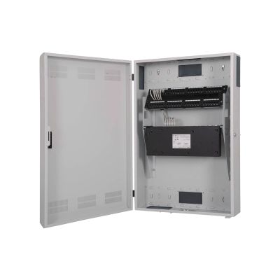 4. Digitus SLIM 19" 3U 600x200 wall-mounted network cabinet, solid door, gray, undivided, assembled, 100kg