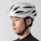 9. Rockbros Bike Helmet with Visor, Detachable UV Protective Goggles, Unisex, Matte - White