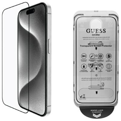 Guess Screen Protector 2.5D Outline Tempered Glass for iPhone 16