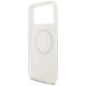 7. Guess IML Flowers Electro Pearl Strap MagSafe Case for iPhone 17 Pro Max - White