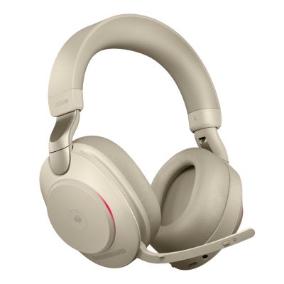 4. Jabra Evolve2 85 MS Stereo Link380c Wireless Over-Ear Headphones, Beige