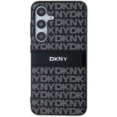 2. DKNY Leather Mono Stripe & Metal Logo case for Samsung Galaxy S24 - black