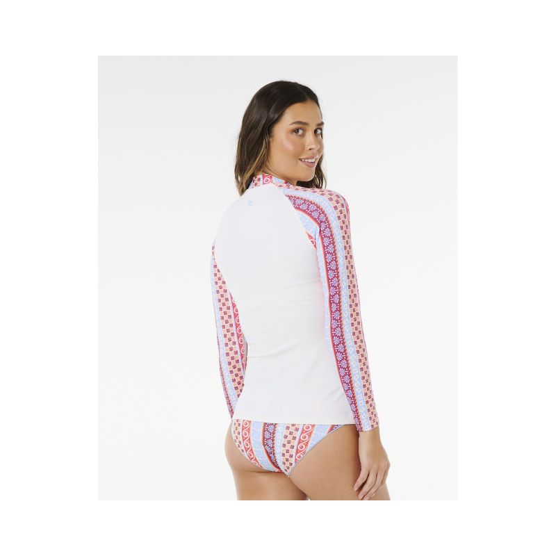 3. Women's Lycra RIP CURL Coastal Instinct Upf Ls Rv white