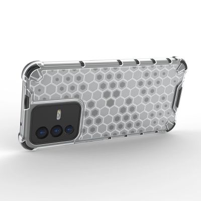 8. Honeycomb case armored cover with a gel frame for Vivo V23 5G transparent