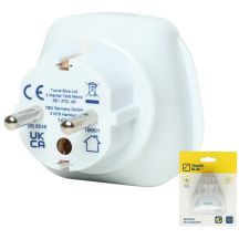 TRAVEL BLUE UNIVERSAL WORLD TO SCHUKO TRAVEL ADAPTER