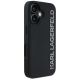 4. Karl Lagerfeld HC 3D Rubber Elongated Glitter iPhone 16 Case - Black