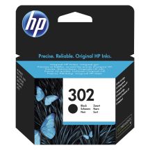 HP Black Ink Cartridge HP 302, HP302=F6U66AE, 190 pages, 3.5 ml