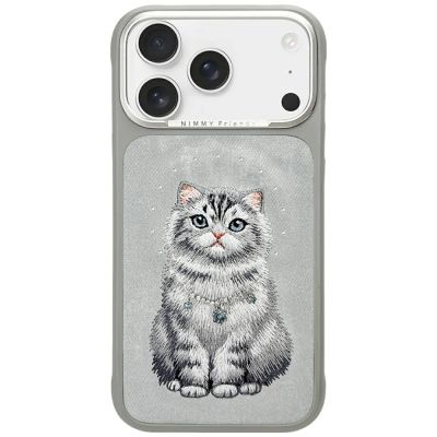 Nimmy Lucky Fashion Cat MagSafe case for iPhone 17 Pro Max - gray
