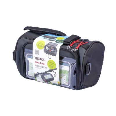 5. TROIKA BKB30/BK Bicycle Bag and Basket Front Bicycle Bag 4L Nylon, PVC, Tarpaulin Black