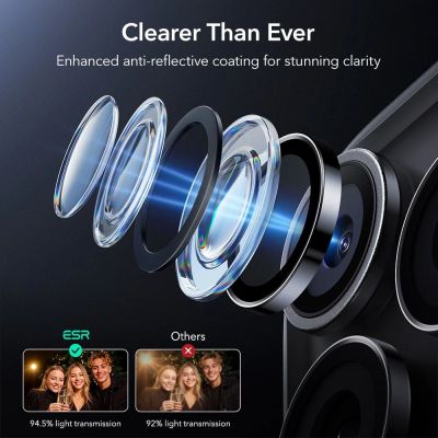 6. ESR Armorite Camera Protector for iPhone 14 Pro / Pro Max / 15 Pro / Pro Max / 16 Pro / Pro Max / 17 Pro / Pro Max - Black