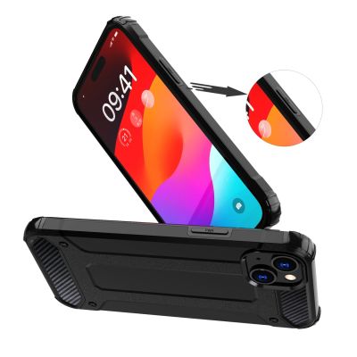 5. iPhone 15 Plus Hybrid Armor case - black