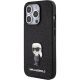 2. Karl Lagerfeld Glitter Ikonik Logo Metal Logo Case for iPhone 15 Pro Max - Black