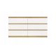 5. M6 MALWA CHEST OF DRAWERS 140 CM 6 DRAWERS ART/WHITE SET