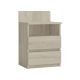 3. M1 MALWA BEDSIDE TABLE 2 DRAWERS 1 SHELF SONOMA