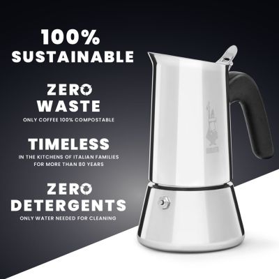 10. Bialetti Venus box Moka pot 0.2 l Silver