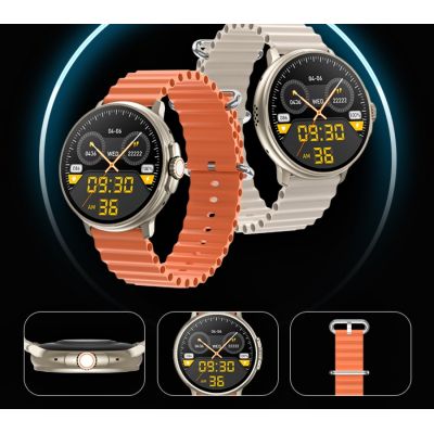6. RUBICON RNCF15 Titanium/Orange SMARUB258 smartwatch