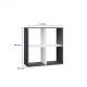 MALAX SHELVING 2X2 ANTHRACITE/WHITE