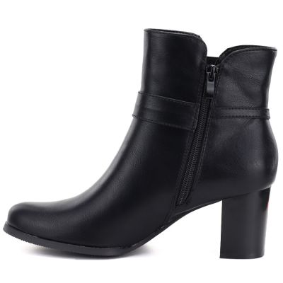 3. Women's insulated ankle boots with a block heel, black M.Daszyński SA125-32