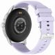 9. GRAVITY GT12-6 Women's Smartwatch Purple Silicone Strap + Silver Bracelet