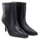 9. Women's leather ankle boots with low heels, black Big Star UU274492