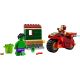 3. LEGO Super Heroes 76287 Iron Man with Motorcycle and Hulk