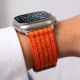 8. Tech-Protect Nylon Sport Band for Apple Watch 44 / 45 / 46 / 49 mm - Orange
