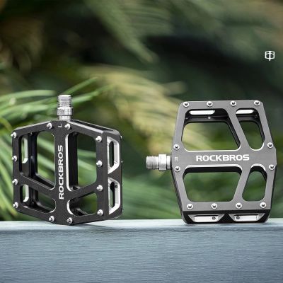 2. Rockbros K399-BK Wide Platform Bicycle Pedals - Black