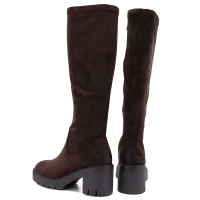 5. Women’s chocolate-brown suede insulated boots Vinceza 58332