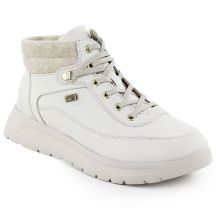 Women's leather waterproof boots cream Remonte Rieker D2V71-80