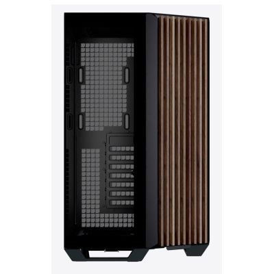 9. APNX V1 PC Case, Midi-Tower, ATX, Tempered Glass, Wood, black