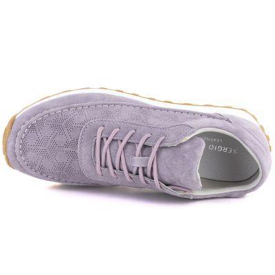 3. Sergio Leone SP001 purple suede women's leather shoes