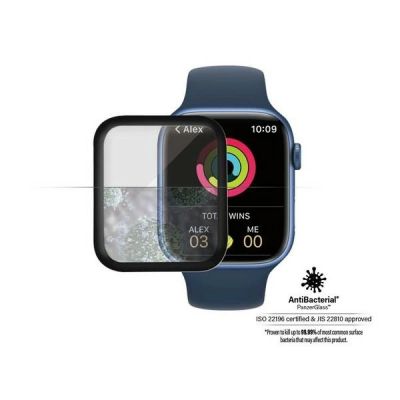 4. PanzerGlass Curved Tempered Glass for Apple Watch 7 45mm - Black