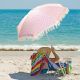 6. BEACH AND GARDEN UMBRELLA WITH FRINGE 174 CM RED