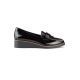 5. Women's patent leather wedge shoes, black 24-58266B