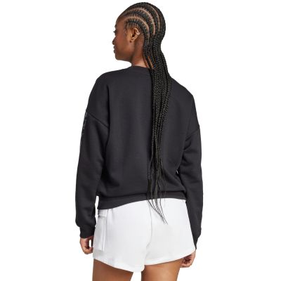 9. Women's adidas Animal Print 3-Stripes French Terry Sweatshirt Black JM1835