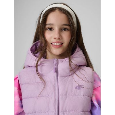 5. Girls' vest with synthetic filling 4F 4FJRSS26TVJAF396-52S