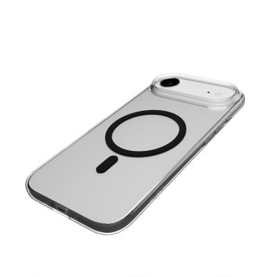 9. Puro Lite Mag TPU+PC Case Compatible with MagSafe for iPhone 17 Air - Transparent with Black Ring