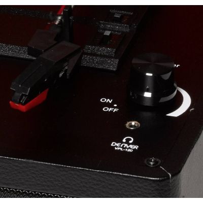 5. Denver VPL-120 Turntable with USB for PC Recording, Black
