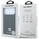 8. Karl Lagerfeld Grained Karl Head Metal MagSafe Case for iPhone 18 Pro Max / 17 Pro Max - Black