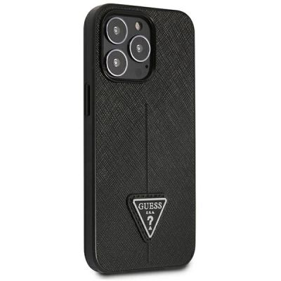 4. Guess Saffiano Triangle Logo case for iPhone 14 Pro Max - black