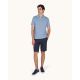 4. Paul&Shark Men's Cotton Button-Up Polo Shirt, Steel Blue 25411205-991