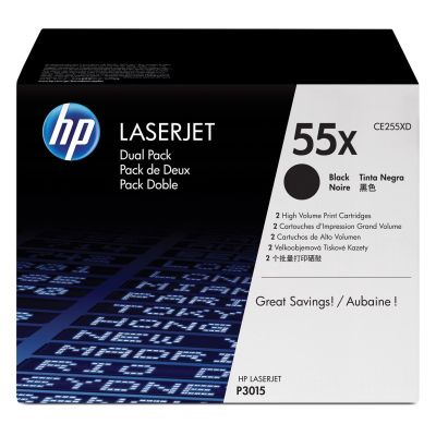 3. HP 55X 2-Pack Original LaserJet XL Black Toner Cartridges