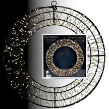 DECORATIVE LED RING 720 LEDS 50 CM BLACK
