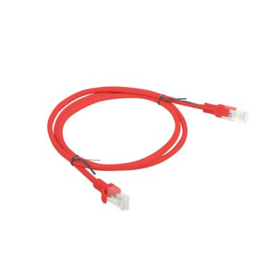 UTP patch cord Lanberg PCU5-10CC-0100-R (RJ45 - RJ45 ; 1m; UTP; cat. 5e; red color)