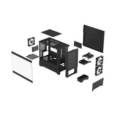 6. Fractal Pop Mini Air RGBBlack TG Clear Tint case