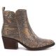 2. Women's snakeskin cowboy boots, gold, M.Daszyński SA261-1