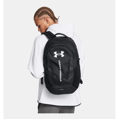 6. Under Armour UA Hustle 6.0 Backpack Hiking Backpack Black Polyester